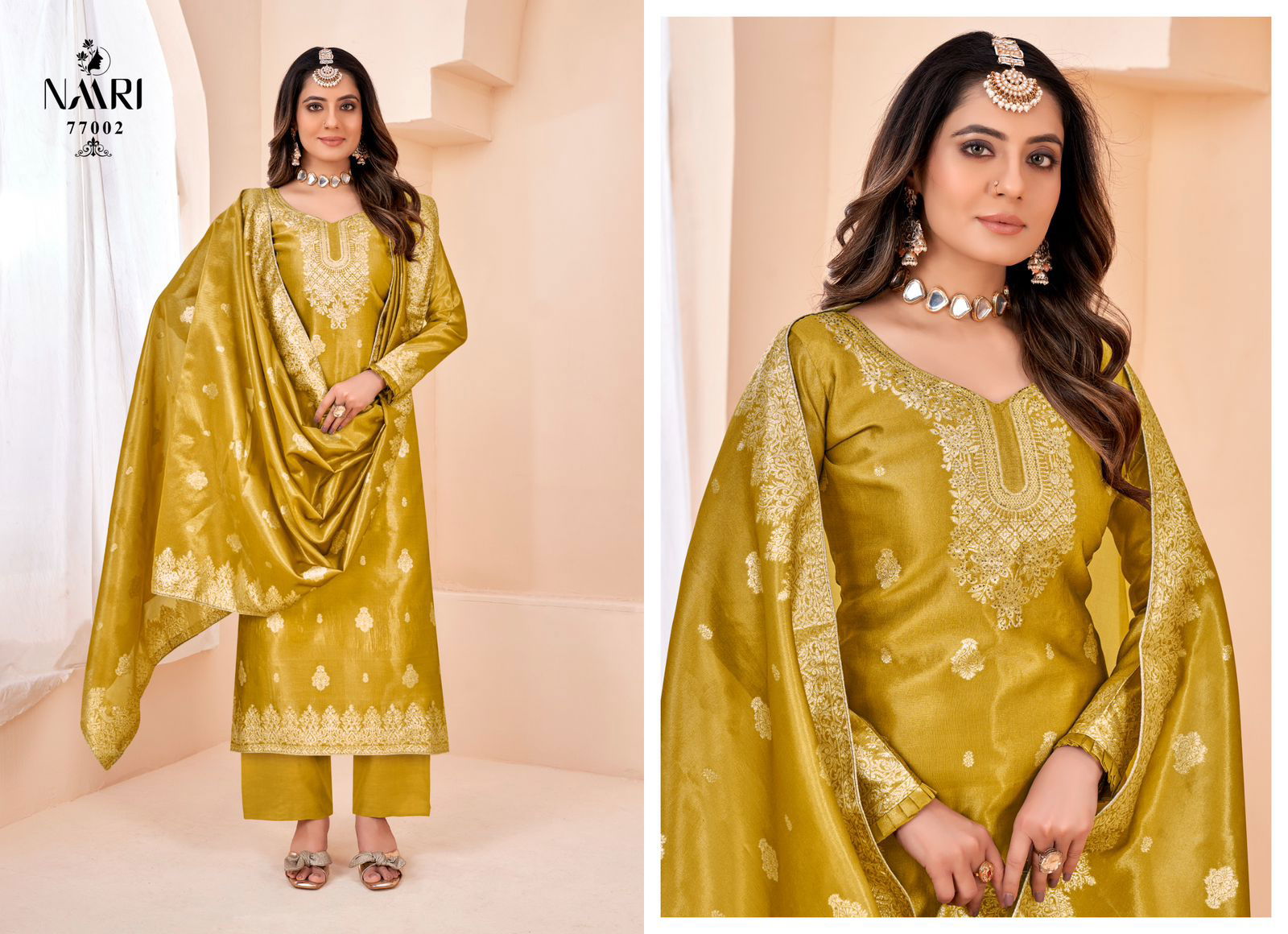 Bloom 2 By Naari Jacquard Designer Salwar Kameez Wholesale Clothing Suppliers In India
